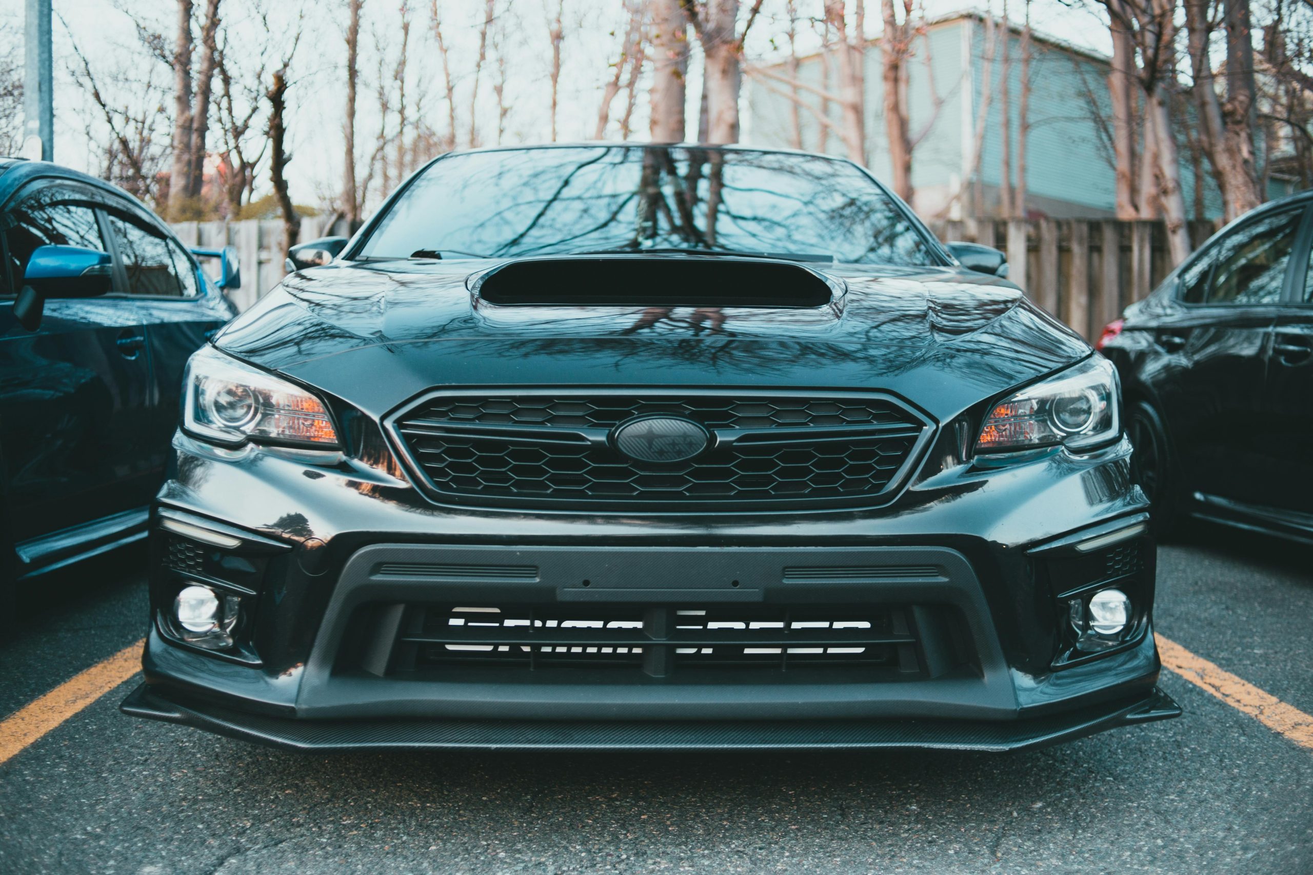 Front bumper and body panel close-up